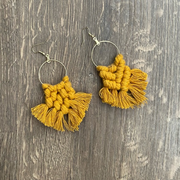Jewelry - Mustard Crochet Earrings